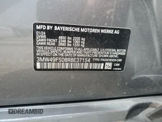 2024 BMW 3 Series M340i with VIN 3MW49FS08R8E37154, listed as a Copart auction lot 65490464 with 7,494 mi miles and Salvage Title. Bid and sale history available at carsss.com. Image 12.