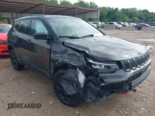 2023 Jeep Compass Trailhawk with VIN 3C4NJDDN9PT544283, listed as a IAAI auction lot 42393021 with 60,009 mi miles and . Bid and sale history available at DreamBid. Image 1.
