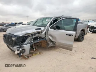 2025 Ram 1500 Lone Star with VIN 1C6SRFFPXSN534450, listed as a Copart auction lot 59370545 with 11,420 mi miles and Salvage title. Bid and sale history available at DreamBid. Image 1.