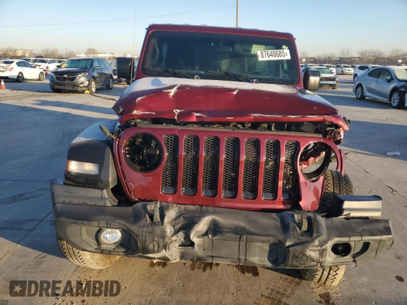 2021 Jeep Wrangler Unlimited 80th Anniversary with VIN 1C4HJXDN9MW596033, listed as a Copart auction lot 87640685 with 14,633 mi miles and Salvage title. Bid and sale history available at DreamBid. Image 5.