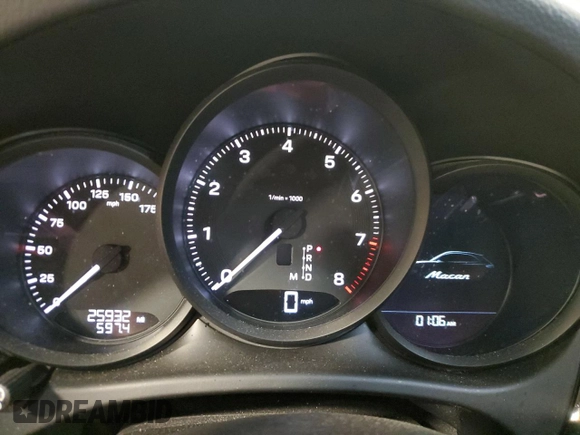 2024 Porsche Macan with VIN WP1AA2A56RLB00993, listed as a Copart auction lot 58387615 with 25,932 mi miles and Salvage title. Bid and sale history available at DreamBid. Image 9.