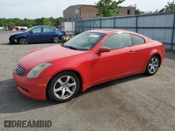 2004 Infiniti G35 w/Leather z VIN JNKCV54E94M813951, wystawiony jako Copart lot #56457375 z przebiegiem 202 226 mil mil oraz Czysty tytuł • Clean title. Historia ofert i sprzedaży dostępna na DreamBid. Obrazek 1.