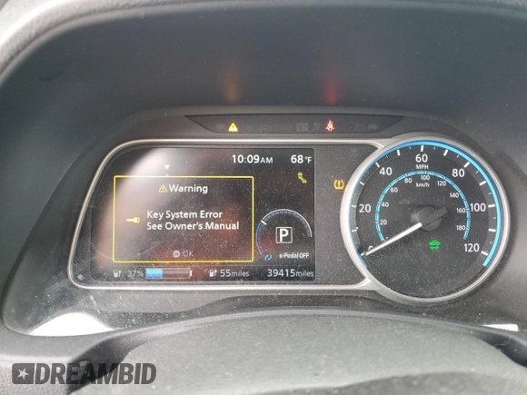 2019 Nissan LEAF SV z VIN 1N4AZ1CP1KC302364, wystawiony jako Copart lot #57148955 z przebiegiem 39 415 mil mil oraz Szkody całkowita. Historia ofert i sprzedaży dostępna na DreamBid. Obrazek 9.