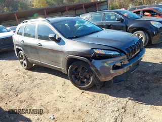 2016 Jeep Cherokee Latitude with VIN 1C4PJLCS1GW222001, listed as a IAAI auction lot 41068661 with 119,399 mi miles. Bid and sale history available at carsss.com. Image 1.