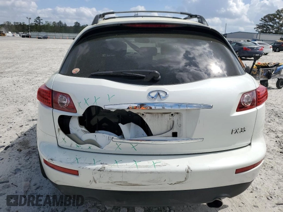 2005 Infiniti FX35 with VIN JNRAS08U25X109760, listed as a Copart auction lot 51894775 with 234,179 mi miles and Salvage Title. Bid and sale history available at carsss.com. Image 6.