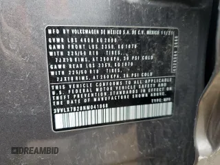 2022 Volkswagen Taos SE z VIN 3VVLX7B28NM041868, wystawiony jako Copart lot #53472735 z przebiegiem 80 509 mil mil oraz Szkody całkowita. Historia ofert i sprzedaży dostępna na DreamBid. Obrazek 13.