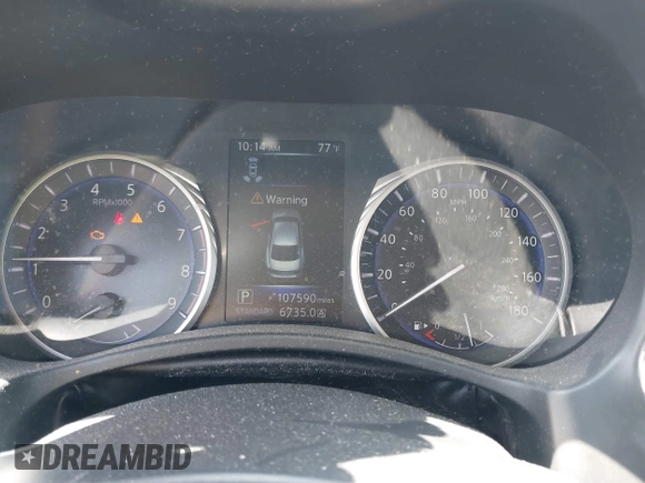 2016 Infiniti Q50 with VIN JN1EV7AR4GM341789, listed as a IAAI auction lot 42047372 with 107,590 mi miles and . Bid and sale history available at DreamBid. Image 7.