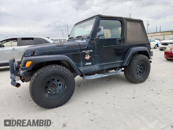 2000 Jeep Wrangler Sahara with VIN 1J4FA59S1YP777549, listed as a Copart auction lot 63622335 with 197,426 mi miles and Clean title. Bid and sale history available at DreamBid. Image 1.
