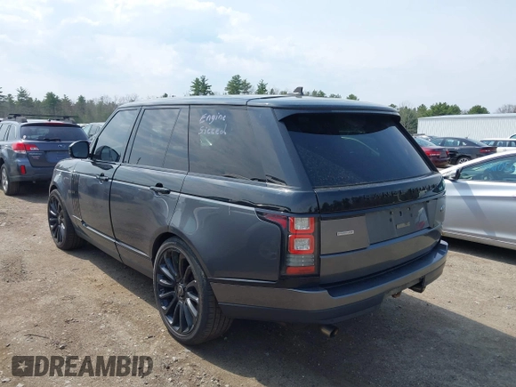 2016 Land Rover Range Rover Supercharged with VIN SALGS2EF4GA262344, listed as a IAAI auction lot 42111550 with 101,985 mi miles and . Bid and sale history available at DreamBid. Image 3.