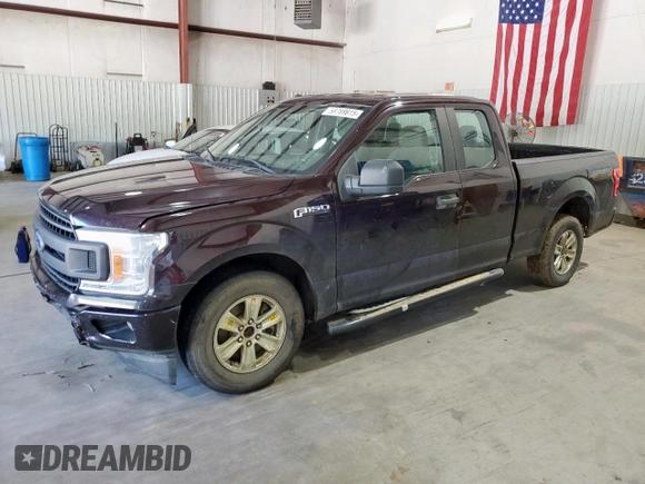 2019 Ford F-150 XL with VIN 1FTEX1CPXKKC48022, listed as a Copart auction lot 58789615 with 155,568 mi miles and Salvage title. Bid and sale history available at DreamBid. Image 1.