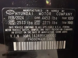 2024 Hyundai Sonata SEL with VIN KMHL14JA9RA380001, listed as a IAAI auction lot 40861801 with 4,158 mi miles. Bid and sale history available at carsss.com. Image 9.
