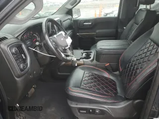 2021 Chevrolet Silverado 1500 RST with VIN 1GCUYEEL8MZ219882, listed as a Copart auction lot 55913795 with 124,373 mi miles and Salvage Title. Bid and sale history available at DreamBid. Image 7.