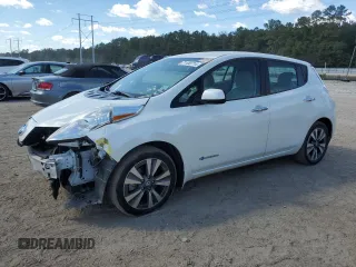 2016 Nissan LEAF S with VIN 1N4BZ0CP8GC309303, listed as a Copart auction lot 71100714 with 35,129 mi miles and Salvage Title. Bid and sale history available at carsss.com. Image 1.
