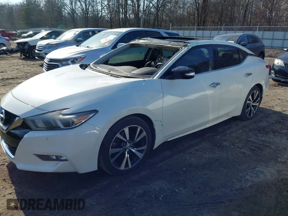 2017 Nissan Maxima SV with VIN 1N4AA6AP1HC398481, listed as a IAAI auction lot 41474785 with 191,267 mi miles. Bid and sale history available at carsss.com. Image 18.