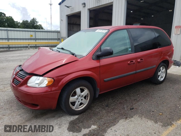 2005 Dodge Caravan SXT with VIN 1D4GP45R25B435433, listed as a Copart auction lot 62675015 with 292,919 mi miles and Salvage title. Bid and sale history available at DreamBid. Image 1.