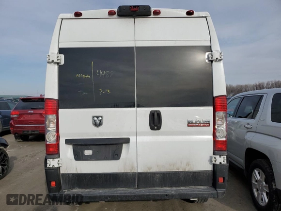 2019 Ram ProMaster Cargo with VIN 3C6URVHG8KE504013, listed as a Copart auction lot 58715384 with 275,798 mi miles and Non Repairable. Bid and sale history available at DreamBid. Image 6.