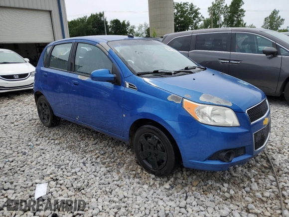 2009 Chevrolet Aveo 1LT with VIN KL1TD66E79B622286, listed as a Copart auction lot 56113094 with 96,075 mi miles and Salvage title. Bid and sale history available at DreamBid. Image 4.