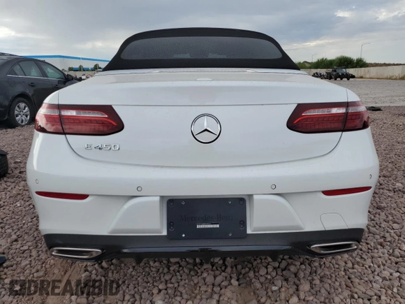 2023 Mercedes-Benz E-Class E 450 with VIN W1K1K5JB9PF205020, listed as a Copart auction lot 68322994 with 4,606 mi miles and Salvage Title. Bid and sale history available at carsss.com. Image 6.