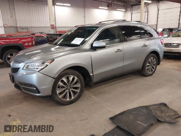 2016 Acura MDX w/Tech with VIN 5FRYD4H49GB033918, listed as a IAAI auction lot 41324182 with 181,244 mi miles. Bid and sale history available at carsss.com. Image 17.