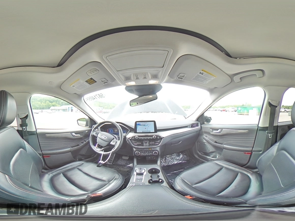2021 Ford Escape Titanium with VIN 1FMCU9J97MUA57521, listed as a Copart auction lot 58714055 with 83,201 mi miles and Salvage title. Bid and sale history available at DreamBid. Image 16.