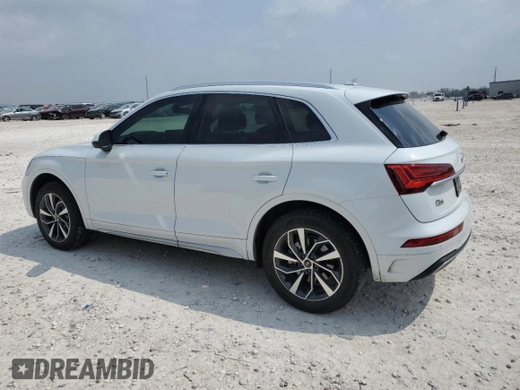 2021 Audi Q5 with VIN WA1AABFY3M2078576, listed as a Copart auction lot 55746134 with 56,350 mi miles and Clean title. Bid and sale history available at DreamBid. Image 2.