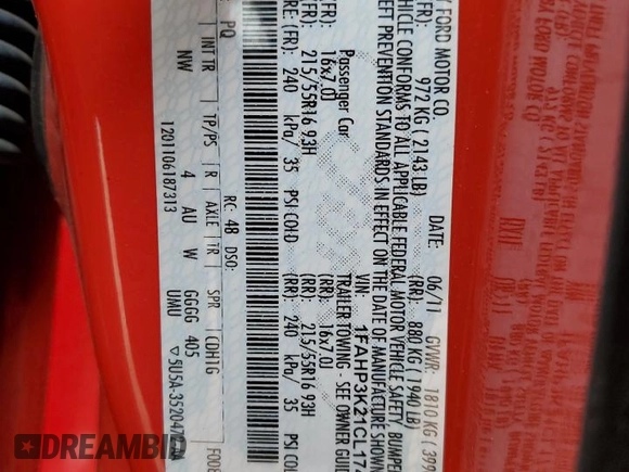 2012 Ford Focus SE z VIN 1FAHP3K21CL174053, wystawiony jako Copart lot #55752685 z przebiegiem 105 154 mil mil oraz Szkoda całkowita • Salvage title. Historia ofert i sprzedaży dostępna na DreamBid. Obrazek 12.