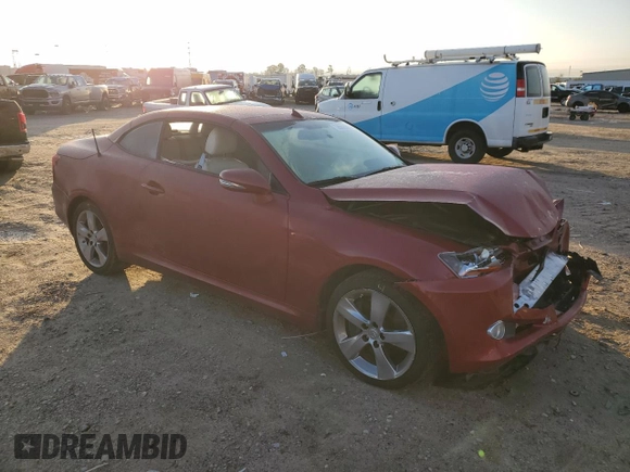 2010 Lexus IS 350 C with VIN JTHFE2C25A2504116, listed as a Copart auction lot 85523514 with 67,614 mi miles and Salvage title. Bid and sale history available at DreamBid. Image 4.