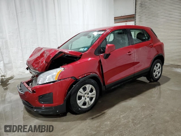 2015 Chevrolet Trax LS with VIN KL7CJKSB0FB161592, listed as a Copart auction lot 51082145 with 174,712 mi miles and Salvage Title. Bid and sale history available at carsss.com. Image 1.
