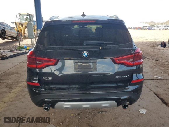 2020 BMW X3 sDrive30i with VIN 5UXTY3C03L9B65481, listed as a Copart auction lot 50918445 with 44,611 mi miles and Salvage Title. Bid and sale history available at carsss.com. Image 6.