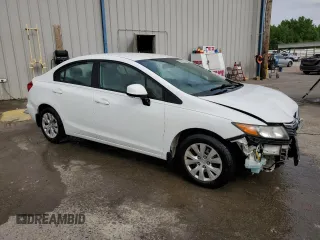 2012 Honda Civic LX с VIN 19XFB2F57CE098877, выставлен на аукционе Copart как лот 56989265 с пробегом 136 036 миль миль и Списание • Salvage title. История ставок и продаж доступна на DreamBid. Изображение 4.