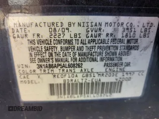 2010 Nissan Sentra S with VIN 3N1AB6AP5AL608262, listed as a Copart auction lot 62288785 with 150,603 mi miles and Salvage title. Bid and sale history available at DreamBid. Image 12.