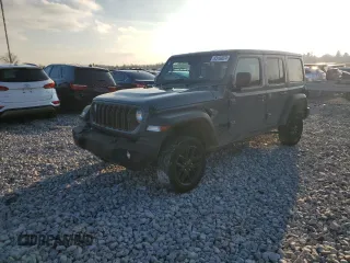 2024 Jeep Wrangler Sport с VIN 1C4PJXKN6RW214949, выставлен на аукционе Copart как лот 83198874 с пробегом 36 851 миль миль и Списание • Salvage title. История ставок и продаж доступна на DreamBid. Изображение 1.