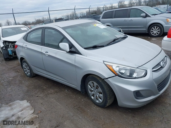 2016 Hyundai Accent SE with VIN KMHCT4AE1GU053634, listed as a IAAI auction lot 41427381 with 130,963 mi miles. Bid and sale history available at carsss.com. Image 1.
