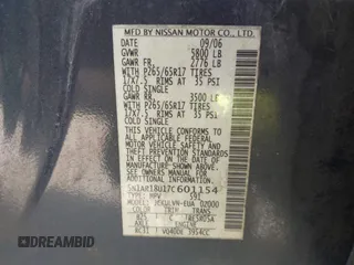 2007 Nissan Pathfinder S z VIN 5N1AR18U17C601154, wystawiony jako IAAI lot #40690847 z przebiegiem 233 307 mil mil oraz . Historia ofert i sprzedaży dostępna na DreamBid. Obrazek 9.
