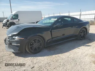 2019 Ford Mustang EcoBoost with VIN 1FA6P8TH2K5112042, listed as a Copart auction lot 53453085 with 107,923 mi miles and Salvage Title. Bid and sale history available at carsss.com. Image 1.
