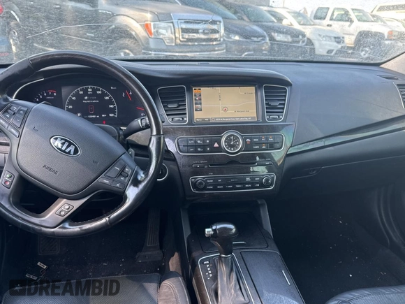 2016 Kia Cadenza Premium with VIN KNALN4D7XG5214226, listed as a Copart auction lot 74809724 with 123,481 mi miles and Salvage Title. Bid and sale history available at carsss.com. Image 9.