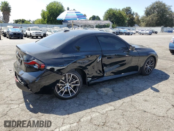 2023 BMW 2 Series 230i with VIN 3MW23CM02P8D61240, listed as a Copart auction lot 72055294 with 11,755 mi miles and Salvage Title. Bid and sale history available at carsss.com. Image 3.