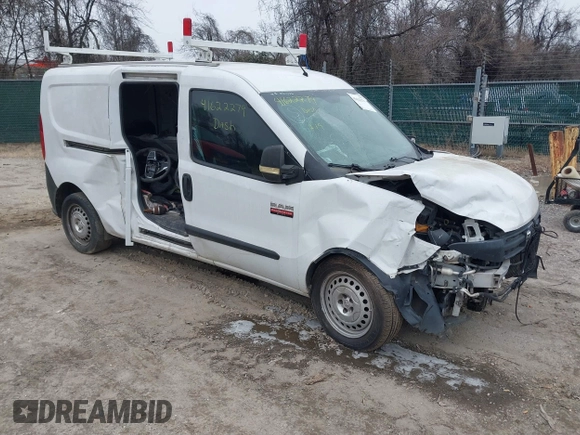 2015 Ram ProMaster City Cargo Tradesman with VIN ZFBERFAT0F6199101, listed as a IAAI auction lot 41622279 with 174,422 mi miles. Bid and sale history available at carsss.com. Image 1.
