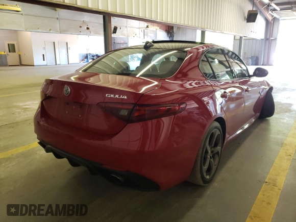 2018 Alfa Romeo Giulia with VIN ZARFAEBN9J7591876, listed as a Copart auction lot 50861772 with 0 mi miles. Bid and sale history available at carsss.com. Image 4.