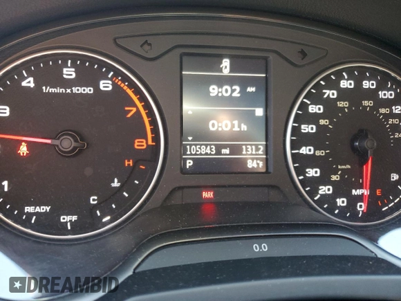 2016 Audi A3 2.0T Premium with VIN WAUB8GFF1G1070386, listed as a Copart auction lot 53983075 with 105,843 mi miles and Salvage Title. Bid and sale history available at carsss.com. Image 9.