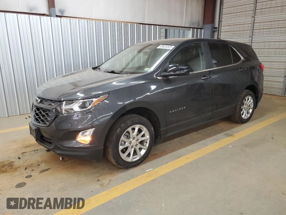 2021 Chevrolet Equinox LT with VIN 2GNAXUEV9M6134277, listed as a Copart auction lot 49408505 with 45,955 mi miles and Salvage Title. Bid and sale history available at DreamBid. Image 1.