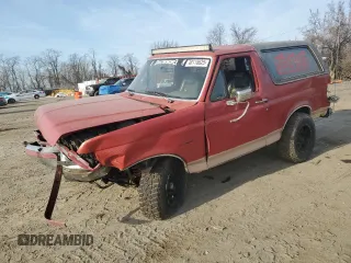 1989 Ford Bronco XL with VIN 1FMEU15N6KLB03828, listed as a Copart auction lot 48118625 with 258,907 mi miles and Salvage Title. Bid and sale history available at carsss.com. Image 1.