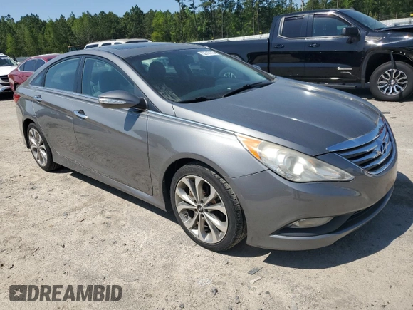2014 Hyundai Sonata Limited with VIN 5NPEC4AB3EH844712, listed as a Copart auction lot 52318115 with 106,817 mi miles and Clean Title. Bid and sale history available at DreamBid. Image 4.