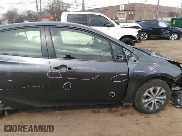 2019 Toyota Prius LE with VIN JTDL9RFU9K3009363, listed as a IAAI auction lot 41812912 with 28,442 mi miles and . Bid and sale history available at DreamBid. Image 17.