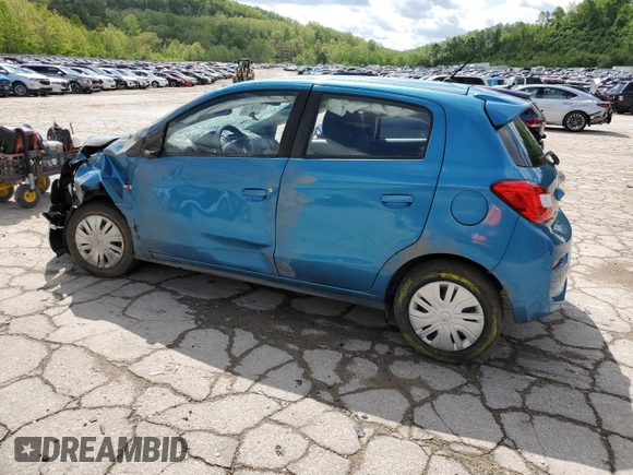 2019 Mitsubishi Mirage ES z VIN ML32A3HJ6KH009992, wystawiony jako Copart lot #55394765 z przebiegiem 26 158 mil mil oraz Szkoda całkowita • Salvage title. Historia ofert i sprzedaży dostępna na DreamBid. Obrazek 2.