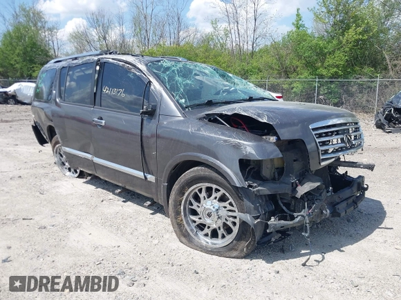 2010 Infiniti QX56 with VIN 5N3ZA0NC1AN904387, listed as a IAAI auction lot 42113176 with Not Provided miles and . Bid and sale history available at DreamBid. Image 1.