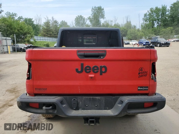 2022 Jeep Gladiator Texas Trail with VIN 1C6HJTAGXNL135397, listed as a Copart auction lot 59975665 with 111,849 mi miles and Non repairable. Bid and sale history available at DreamBid. Image 6.