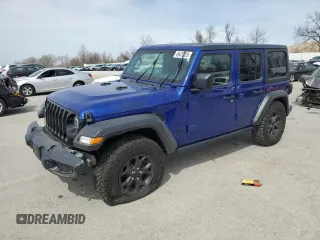 2020 Jeep Wrangler Unlimited Sport Altitude z VIN 1C4HJXDN8LW329075, wystawiony jako Copart lot #49470025 z przebiegiem 78 380 mil mil oraz Szkoda całkowita • Salvage title. Historia ofert i sprzedaży dostępna na DreamBid. Obrazek 1.