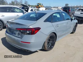 2025 Honda Civic Sport with VIN 2HGFE2F51SH557221, listed as a IAAI auction lot 42344477 with 313 mi miles and . Bid and sale history available at DreamBid. Image 4.
