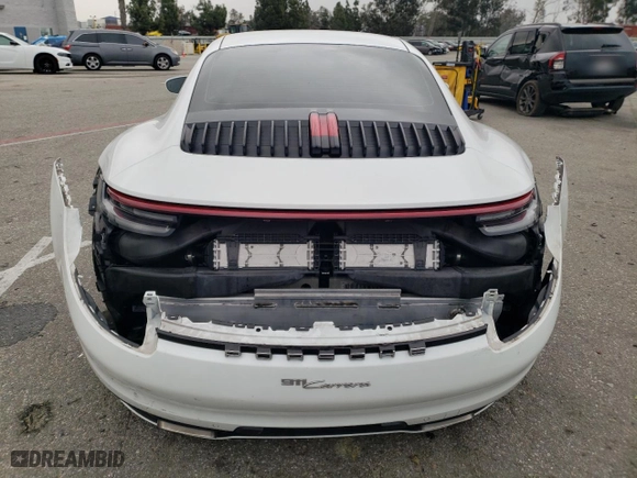 2021 Porsche 911 Carrera with VIN WP0AA2A99MS205692, listed as a Copart auction lot 45731394 with 24,627 mi miles. Bid and sale history available at carsss.com. Image 6.